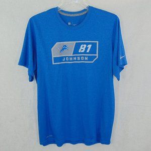Nike Detroit Lions 81 Johnson Men's Tshirt size L